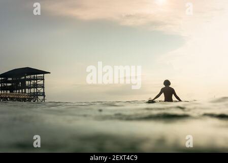 Cloud 9 Cloud9 Tower Surf Spot Siargao Island The Philippines Stock Photo