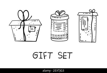 Gift Box In Line Style Gift Box Icon Or Present Icon Stock Vector Image Art Alamy