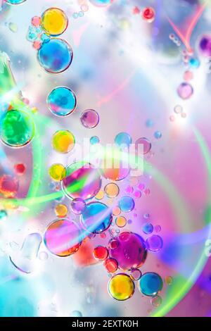 Beautiful Abstract Space Age Bubbles, Spheres and Swirls Stock Photo