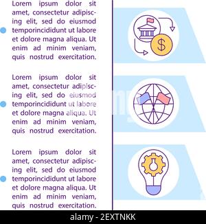 Governmental institutions concept icon with text Stock Vector