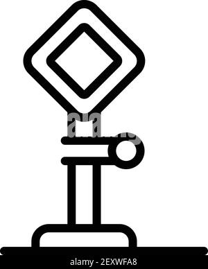 Railroad indicator icon. Outline railroad indicator vector icon for web design isolated on white background Stock Vector