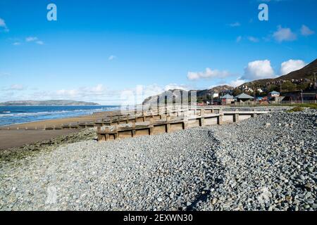 Penmaenmawr beach on the North Wales coast UK Stock Photo