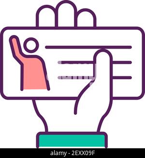 Economic impact payments RGB color icon Stock Vector