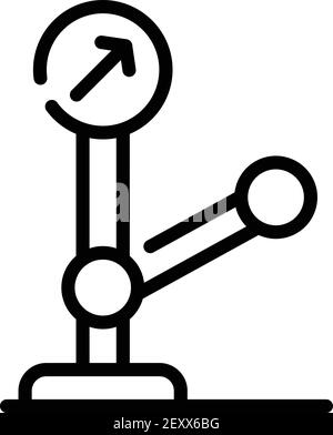 Railway indicator icon. Outline railway indicator vector icon for web design isolated on white background Stock Vector