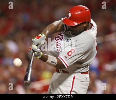 Philadelphia Phillies' Ryan Howard hits a three-run home run in the first  inning off a pitch from New York Yankees' Mike Mussina at Citizens Bank  Park in Philadelphia, Pennsylvania, on Tuesday, June