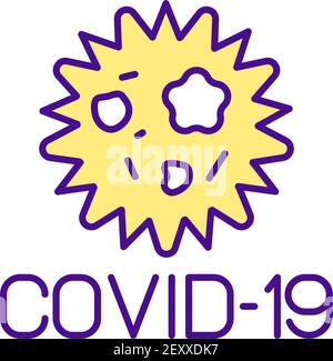 Covid 19 RGB color icon Stock Vector