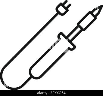 Radio soldering icon, outline style Stock Vector