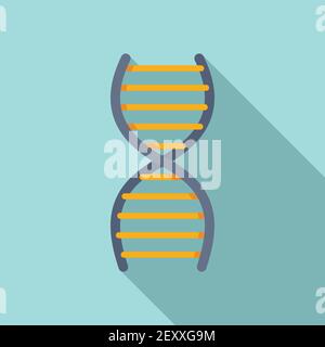 Nanotechnology dna icon, flat style Stock Vector