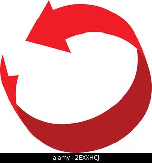 Abstract Arrow circle icon stock illustration vector isolated in white background Stock Vector