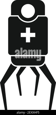 Nano doctor icon, simple style Stock Vector