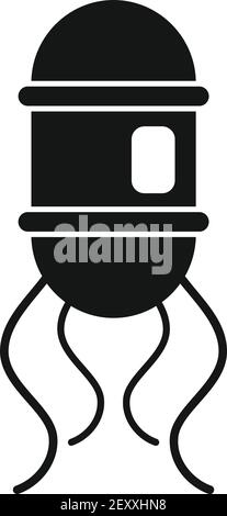 Nanotechnology scientist icon, simple style Stock Vector