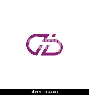 abstract letter cb simple geometric design symbol logo vector Stock ...