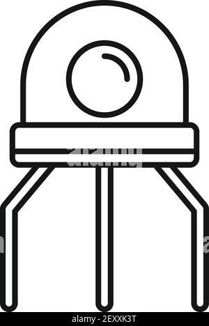 Nanotechnology artificial robot icon, outline style Stock Vector