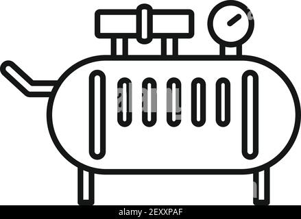 Device air compressor icon, outline style Stock Vector