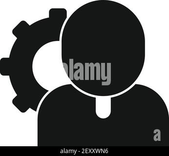 Radio engineer icon, simple style Stock Vector