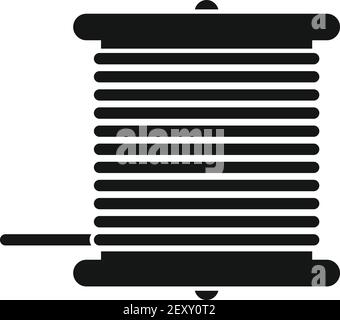 Radio wire bobine icon, simple style Stock Vector