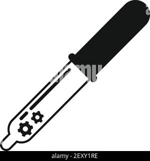 Nanotechnology pipette icon, simple style Stock Vector