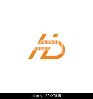 abstract letter hd simple geometric line logo vector Stock Vector