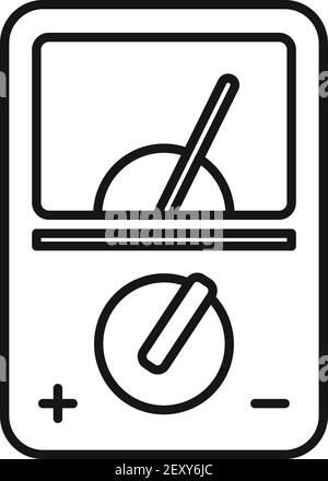 Radio multimeter icon, outline style Stock Vector