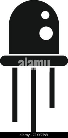 Radio led light icon, simple style Stock Vector