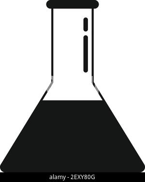 Nanotechnology full flask icon, simple style Stock Vector