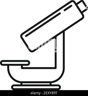 Nanotechnology microscope icon, outline style Stock Vector