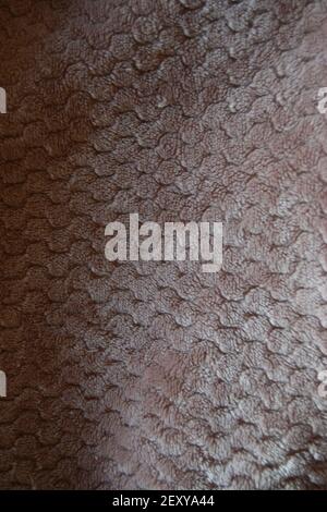 Velvety Salmon Pink Fabric Stock Photo