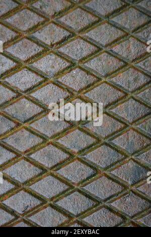 Diamond Patterned Metal Stock Photo