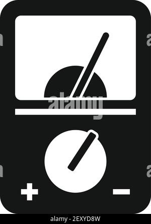 Radio multimeter icon, simple style Stock Vector