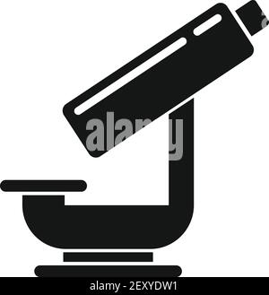 Nanotechnology microscope icon, simple style Stock Vector