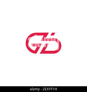 letter gb simple line geometric logo vector Stock Vector