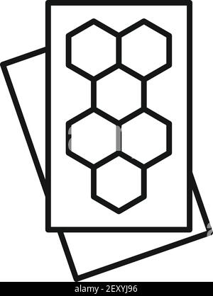 Nanotechnology icon, outline style Stock Vector