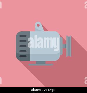 Car generator icon, flat style Stock Vector