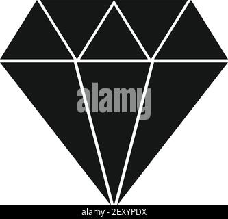 Museum diamond icon, simple style Stock Vector