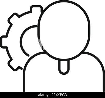 Radio engineer icon, outline style Stock Vector