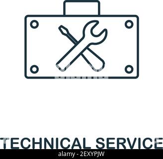 Technical Service vector icon symbol. Creative sign from seo and development icons collection. Filled flat Technical Service icon for computer and Stock Vector