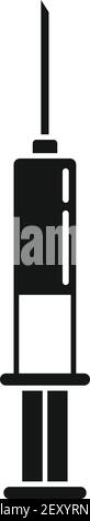 Nanotechnology syringe icon, simple style Stock Vector