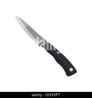 Kitchen knife icon Isolated on white background. Vector illustration in a flat style. Stock Vector
