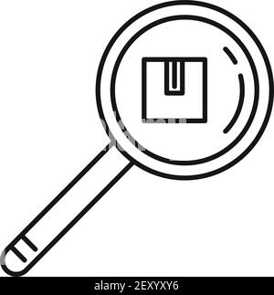 Track parcel number icon, outline style Stock Vector