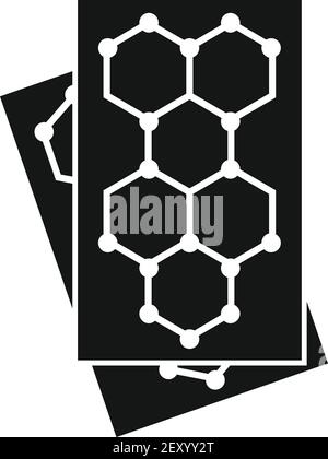 Nanotechnology icon, simple style Stock Vector