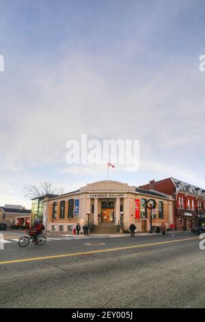 A Vertical of Old Carnegie Library in Dundas, Ontario, Canada Stock Photo