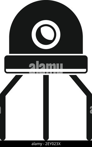 Nanotechnology artificial robot icon, simple style Stock Vector