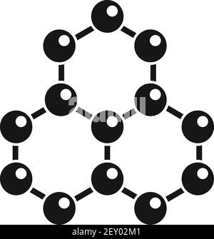 Nanotechnology molecule structure icon, simple style Stock Vector
