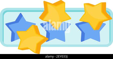 Rating stars. Feedback and evaluation, degree of satisfaction Stock Vector