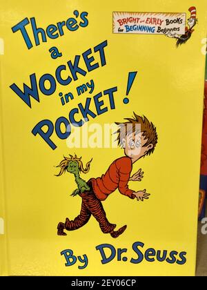 OCEAN SPRINGS, UNITED STATES - Mar 03, 2021: Close-up of “There’s a Wocket in my Pocket” by Dr. Seuss Stock Photo