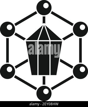 Nanotechnology structure icon, simple style Stock Vector