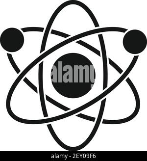 Nanotechnology atom icon, simple style Stock Vector