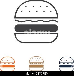 Hamburger vector icon illustration desigh Stock Vector