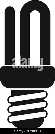Eco bulb icon, simple style Stock Vector