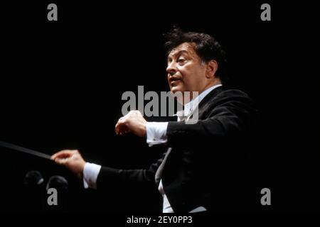 Zubin Mehta, indischer Dirigent, 1997. Zubin Mehta, Indian conductor, 1997. Stock Photo